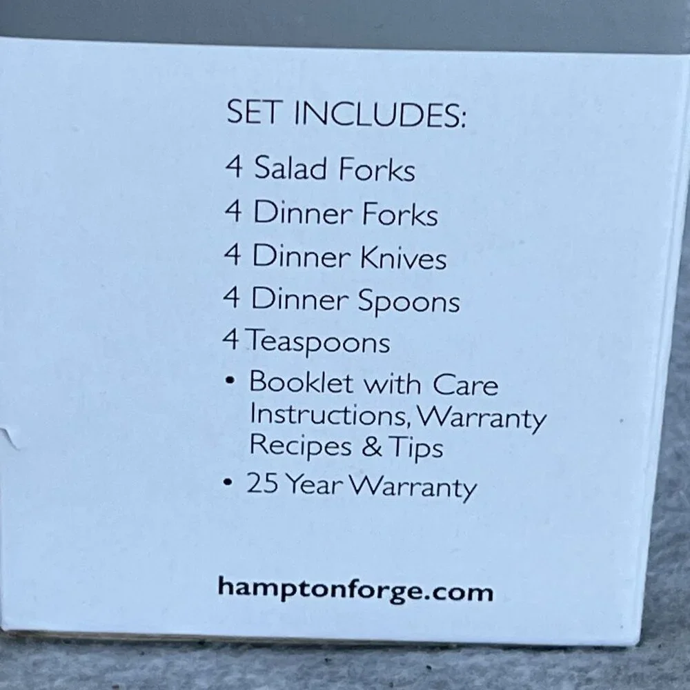 Hampton Signature NEW Service 4 Melody Copper Flatware Titanium Stainless Steel